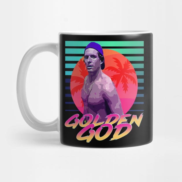 Golden God Neon Retro by Tv Moments